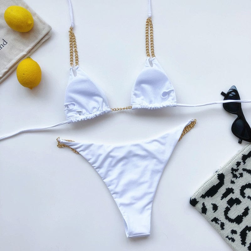 Beach bikini with tie around the neck
