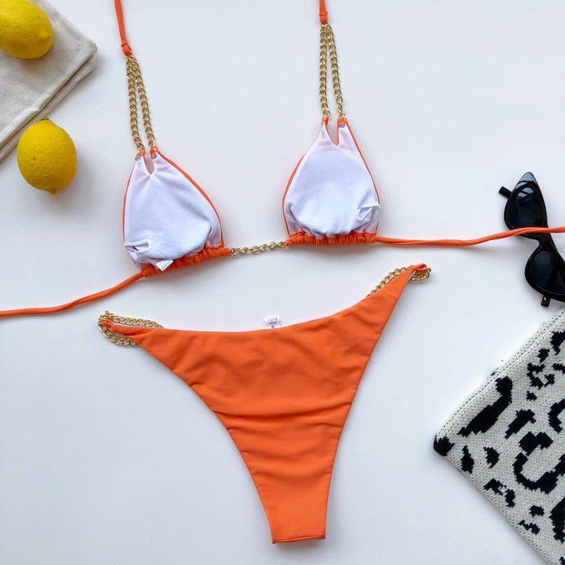 Beach bikini with tie around the neck