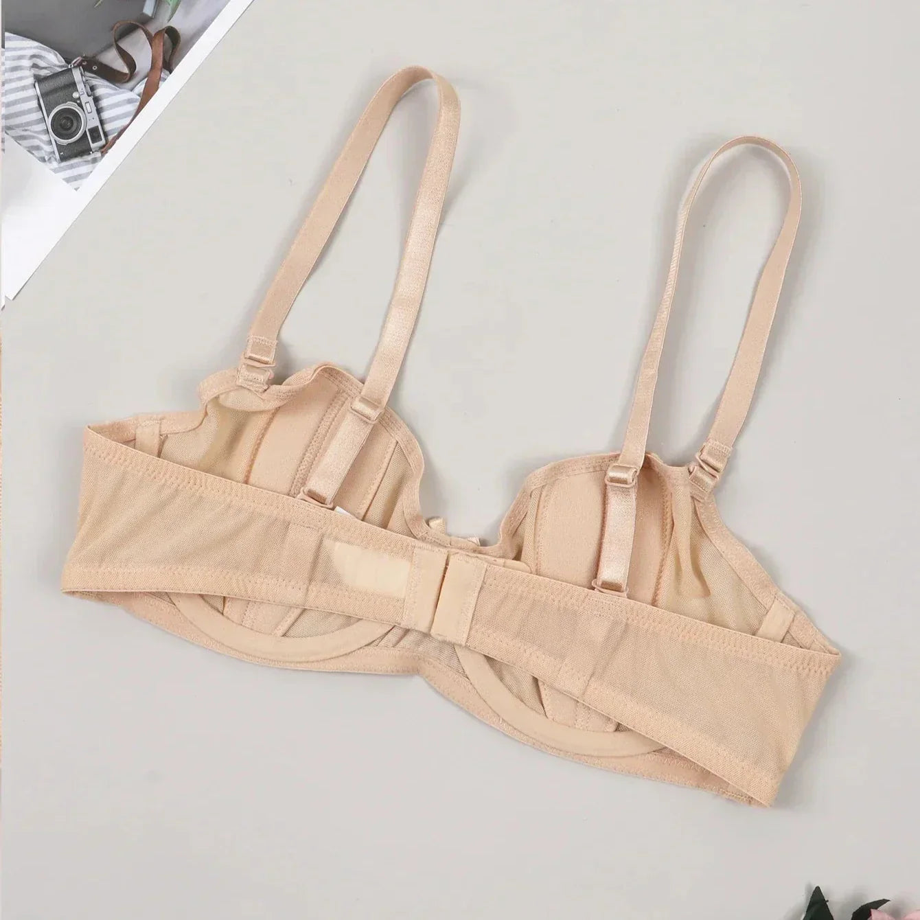 Lace balconette bra