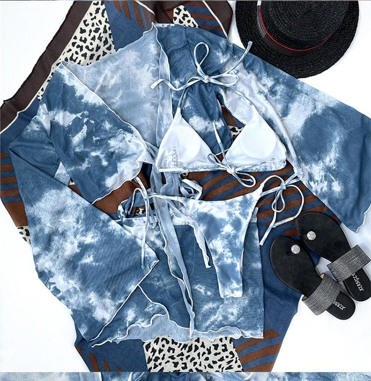 Ensemble de bikini à quatre éléments avec coupe réglable