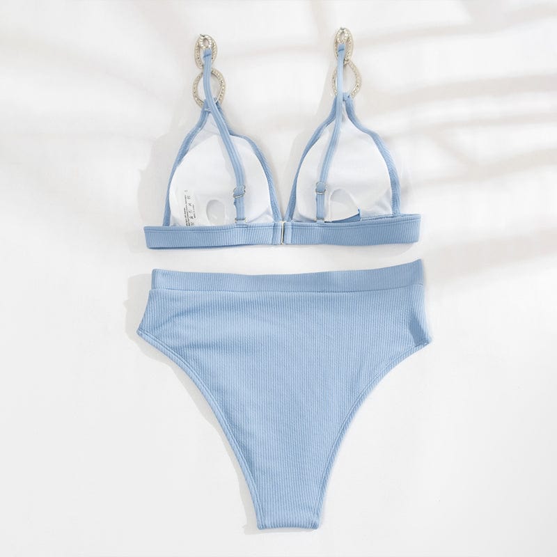 Maillot de bain deux pièces taille haute