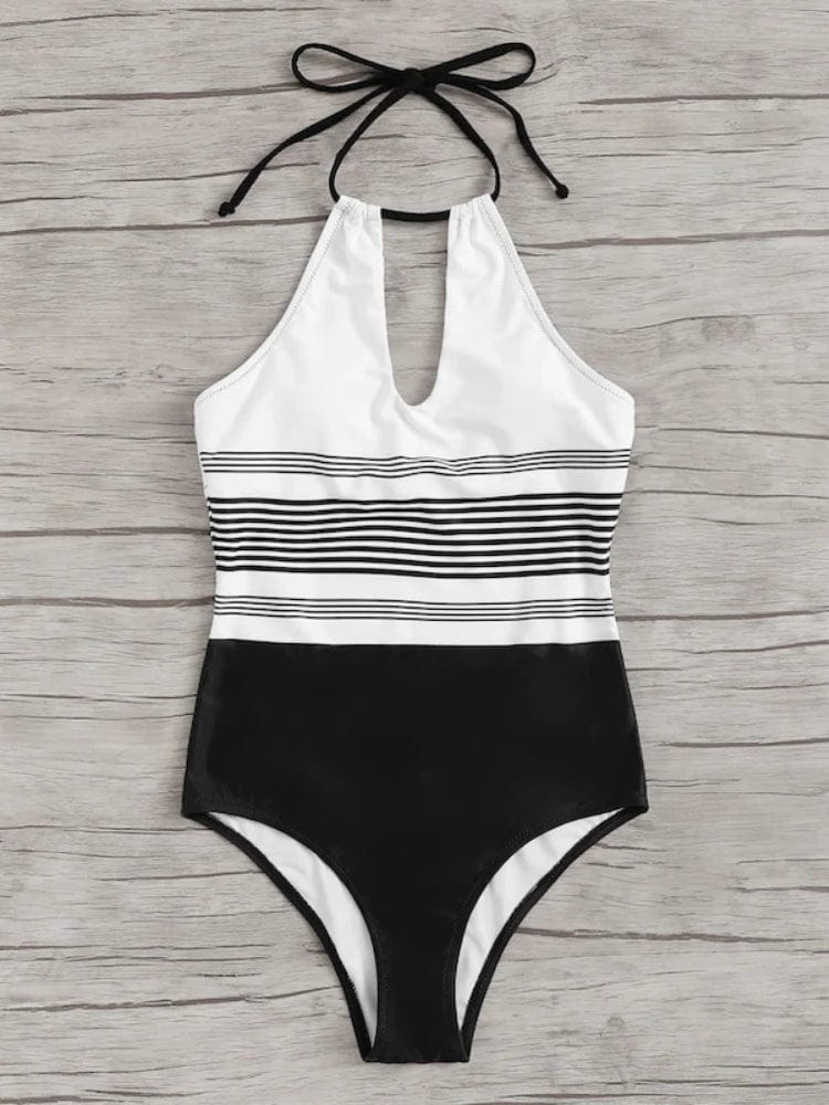 Maillot de bain une pièce style halter
