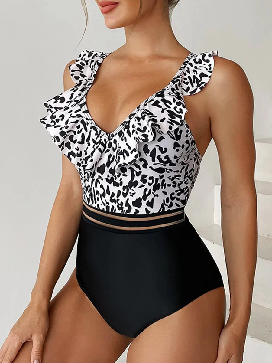 Maillot de bain une pièce avec des bretelles croisées dans le dos