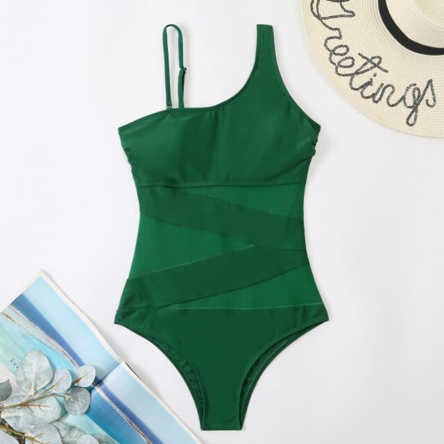 Maillot de bain une pièce avec un décolleté plongeant