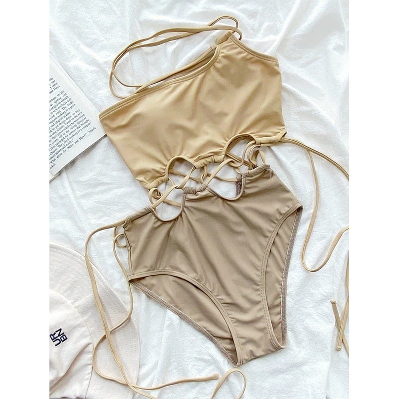 Maillot de bain une pièce taille haute