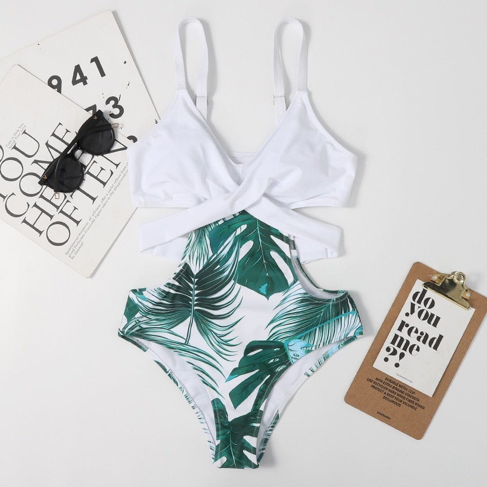 Maillot de bain une pièce avec décolleté réglable