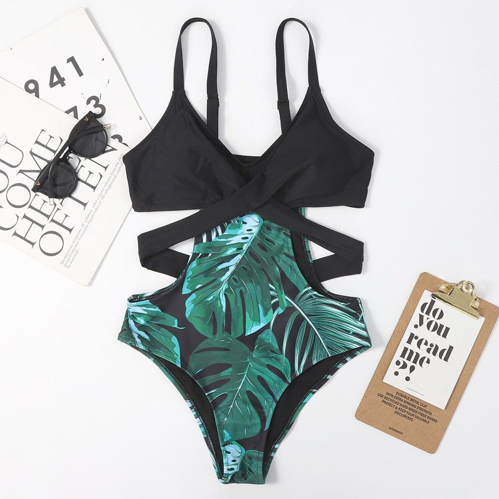 Maillot de bain une pièce avec décolleté réglable