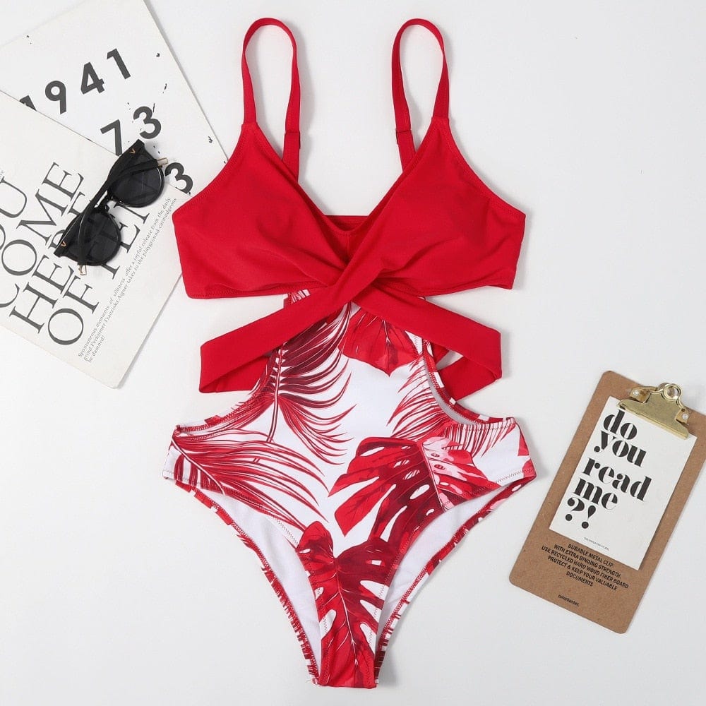 Maillot de bain une pièce avec décolleté réglable
