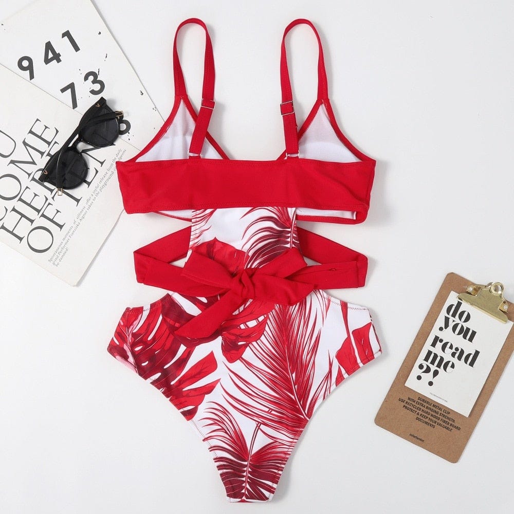 Maillot de bain une pièce avec décolleté réglable