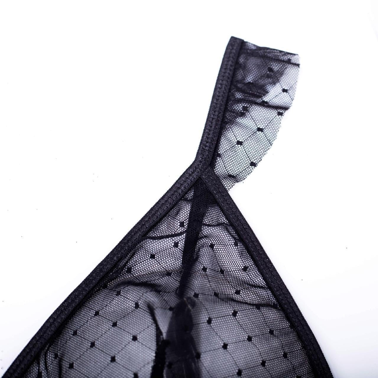 Body en dentelle à pois