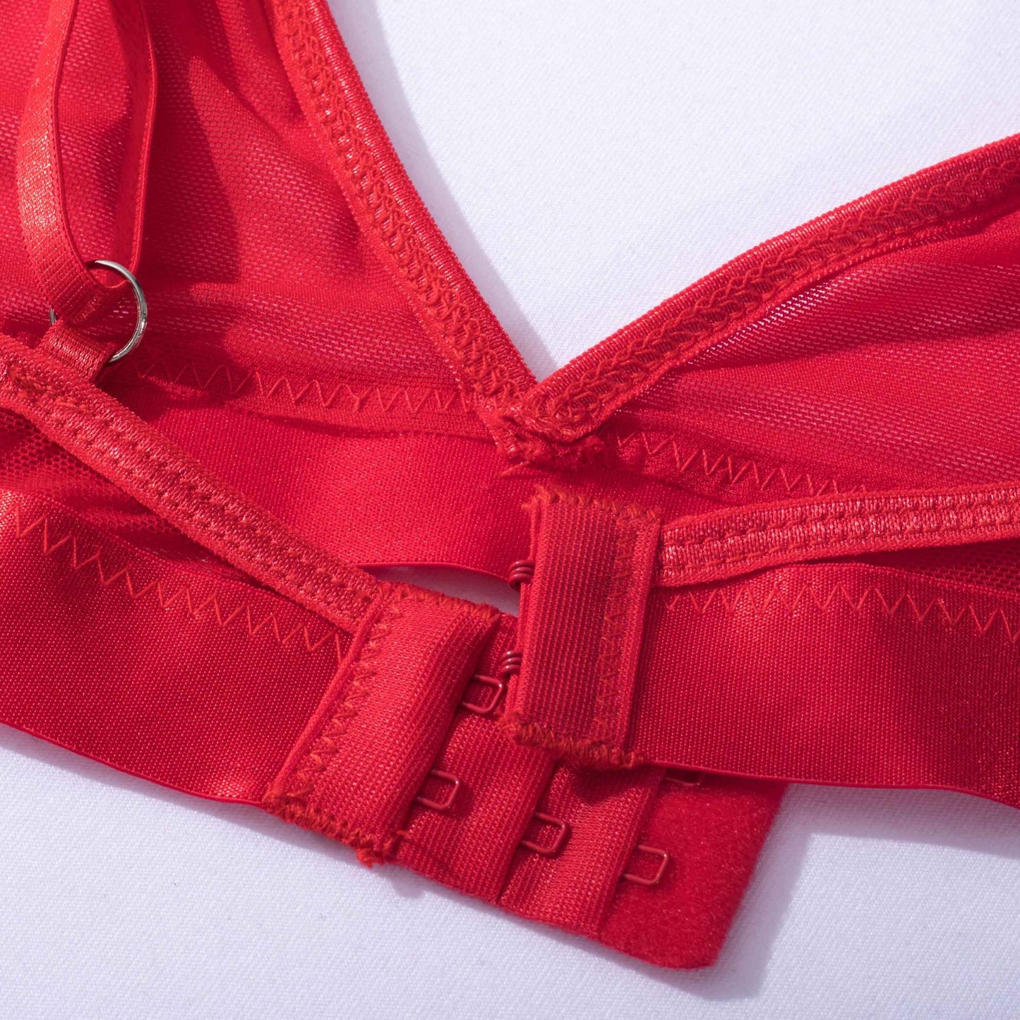 Lingerie set with a choker and a skirt.
