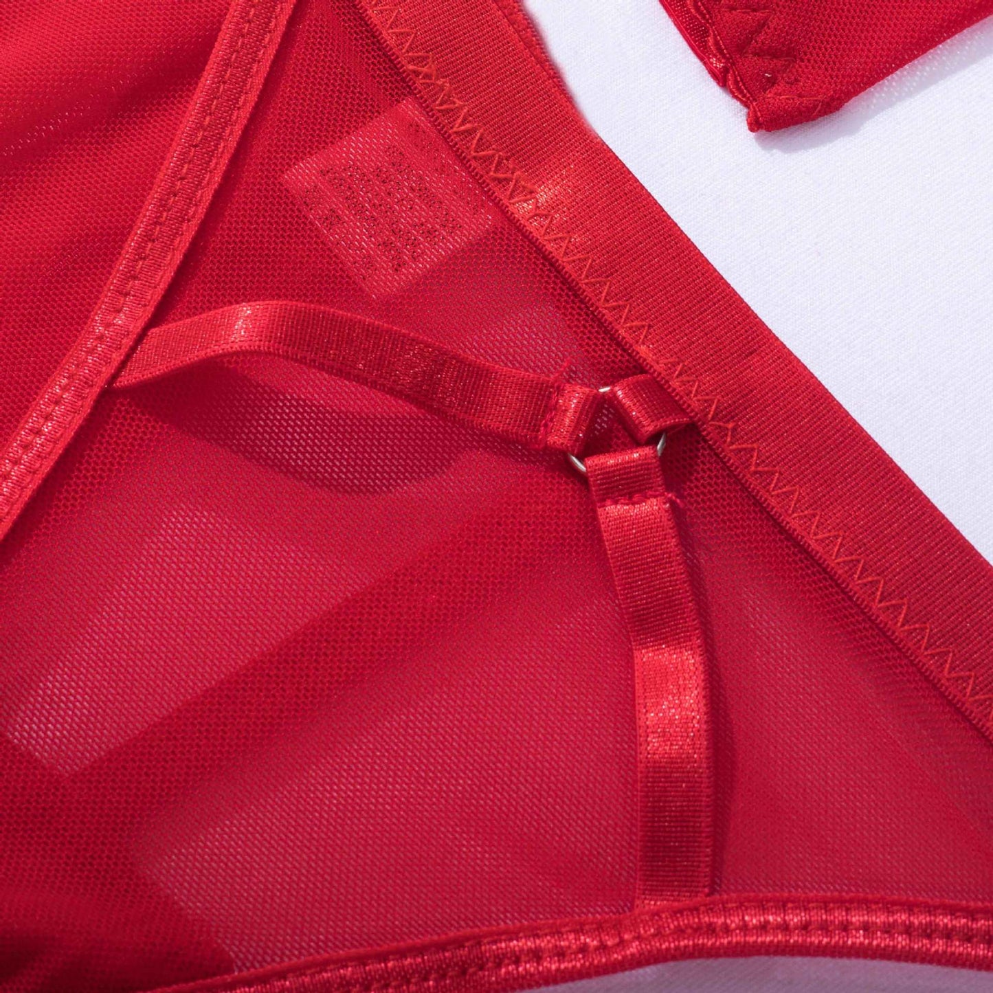 Lingerie set with a choker and a skirt.
