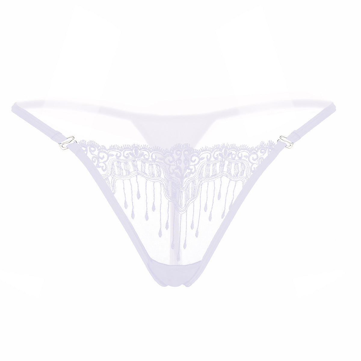 String en dentelle avec motif brodé