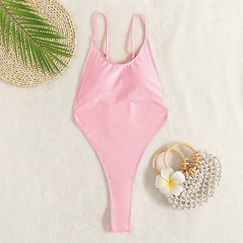 Maillot de bain une pièce avec un décolleté plongeant