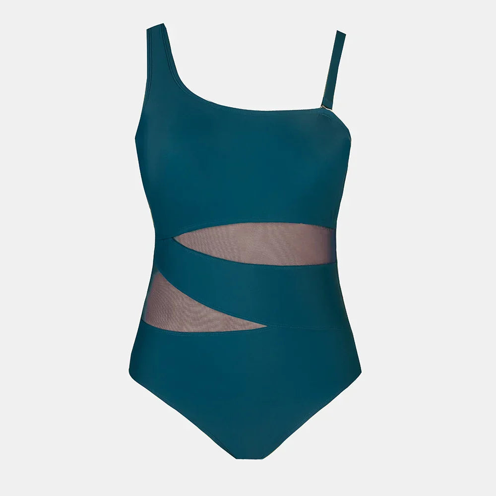 Maillot de bain grande taille avec une coupe asymétrique