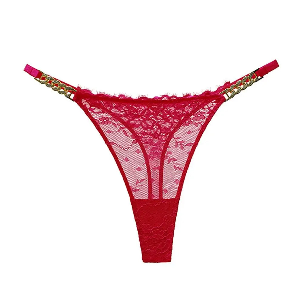 Thong with decorative gold chains