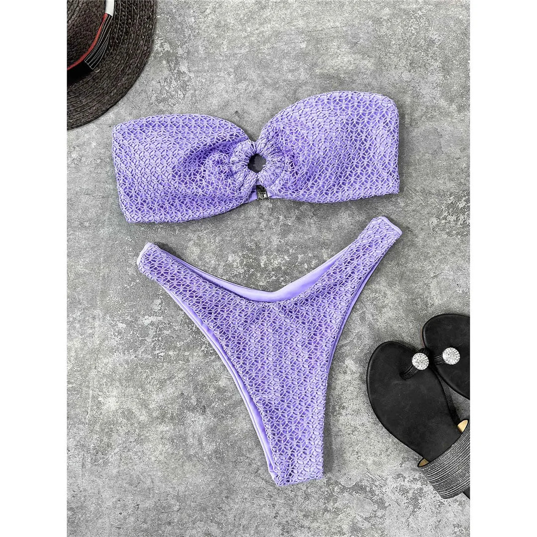 Maillot de bain deux pièces sans bretelles
