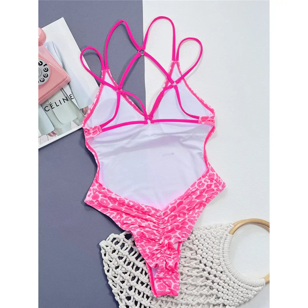 Maillot de bain une pièce léopard