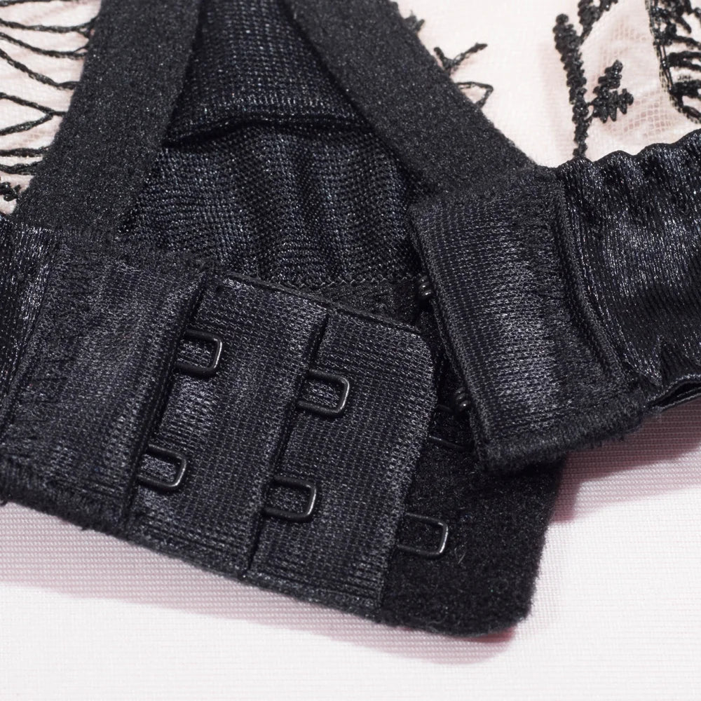 Ensemble de lingerie avec broderie florale