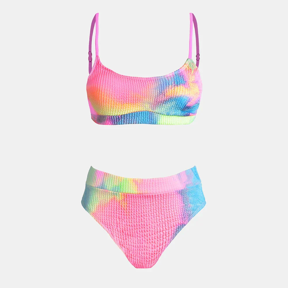 Bikini multicolore avec des bretelles réglables
