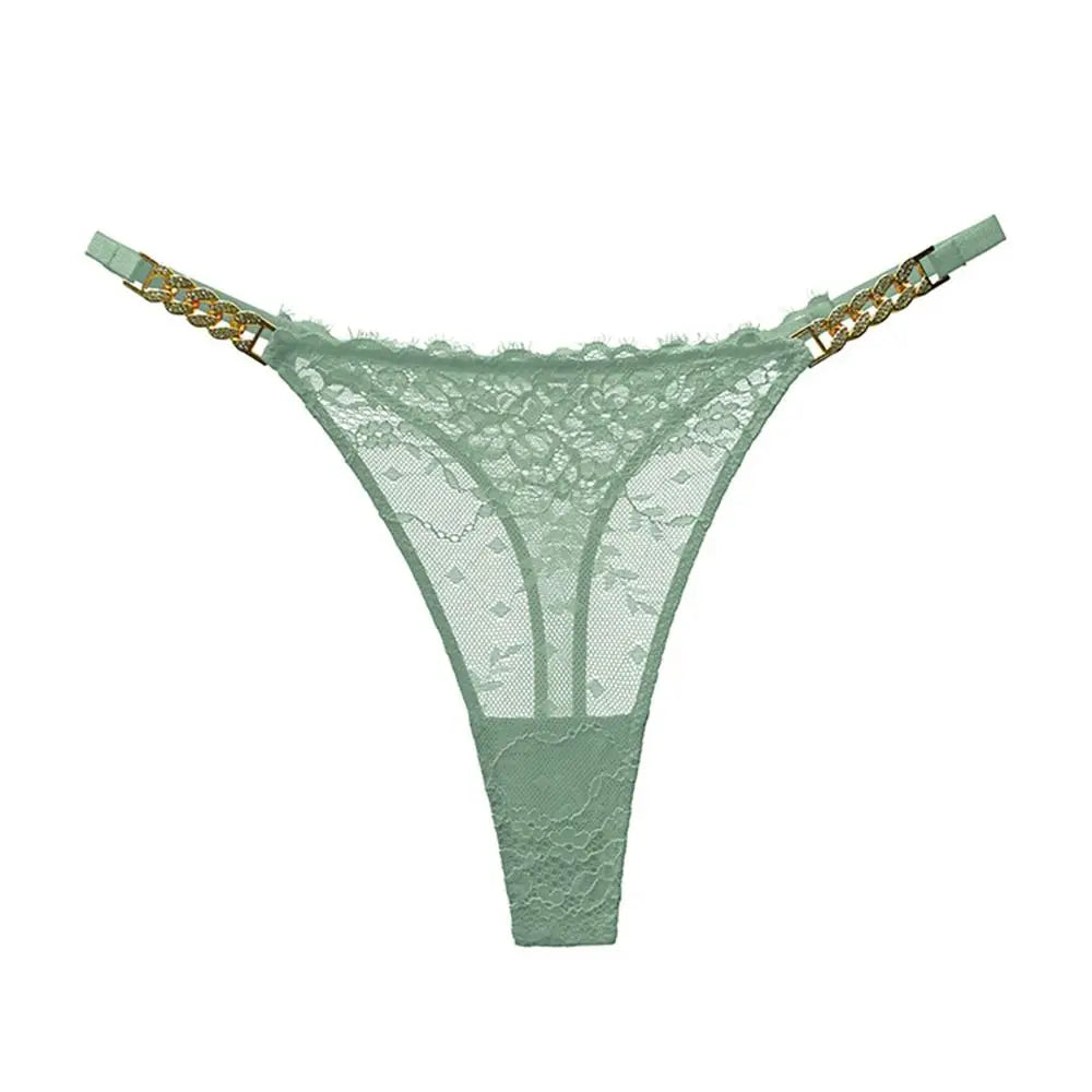 Thong with decorative gold chains