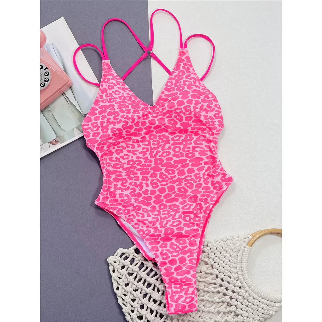 Maillot de bain une pièce léopard