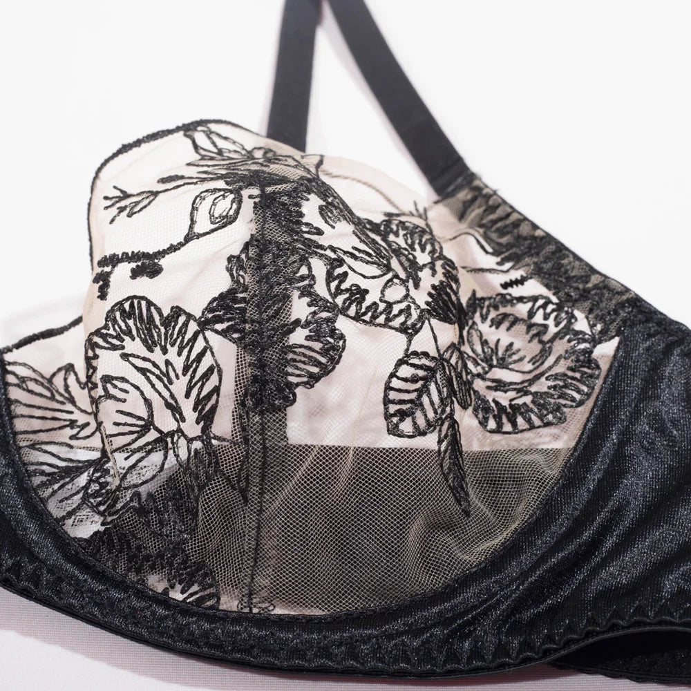 Ensemble de lingerie avec broderie florale
