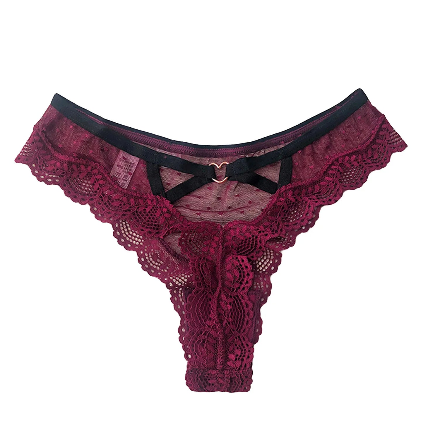 Culottes en dentelle avec des inserts en dentelle