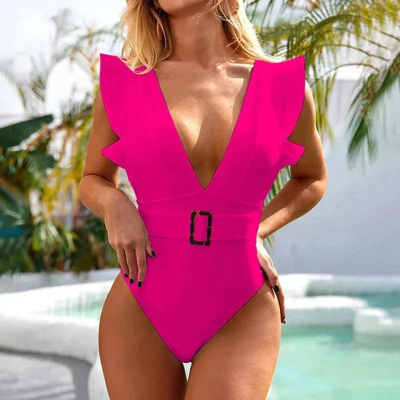 Monokini avec des côtés découpés