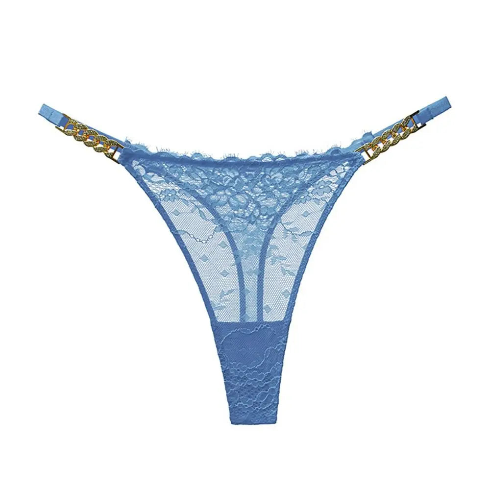 Thong with decorative gold chains