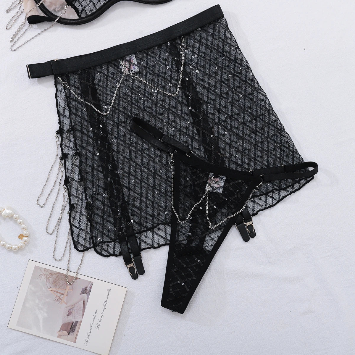 Lingerie set with chains
