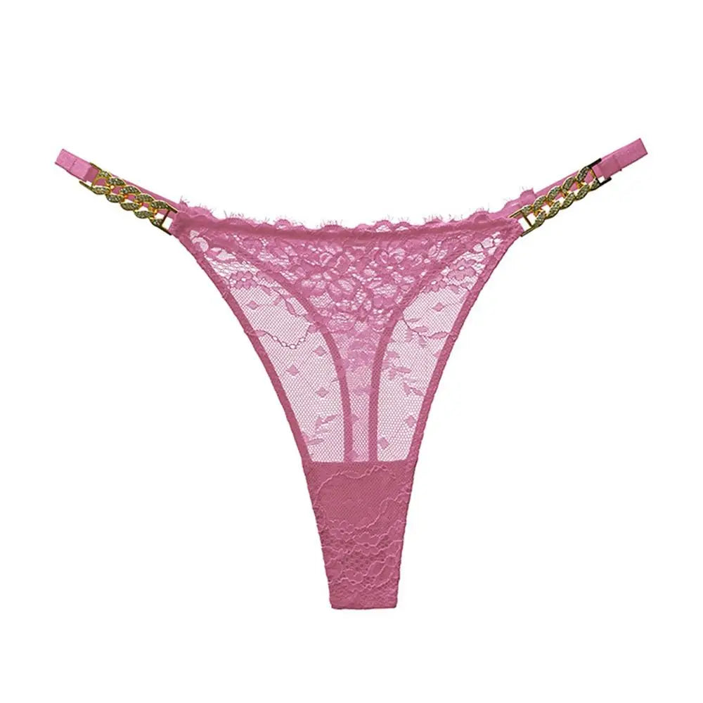 Thong with decorative gold chains