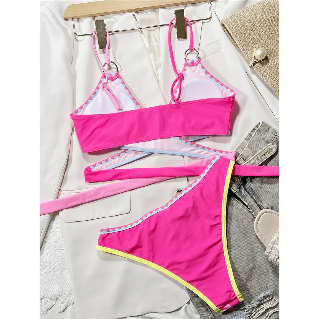 Maillot de bain deux pièces avec bretelles réglables