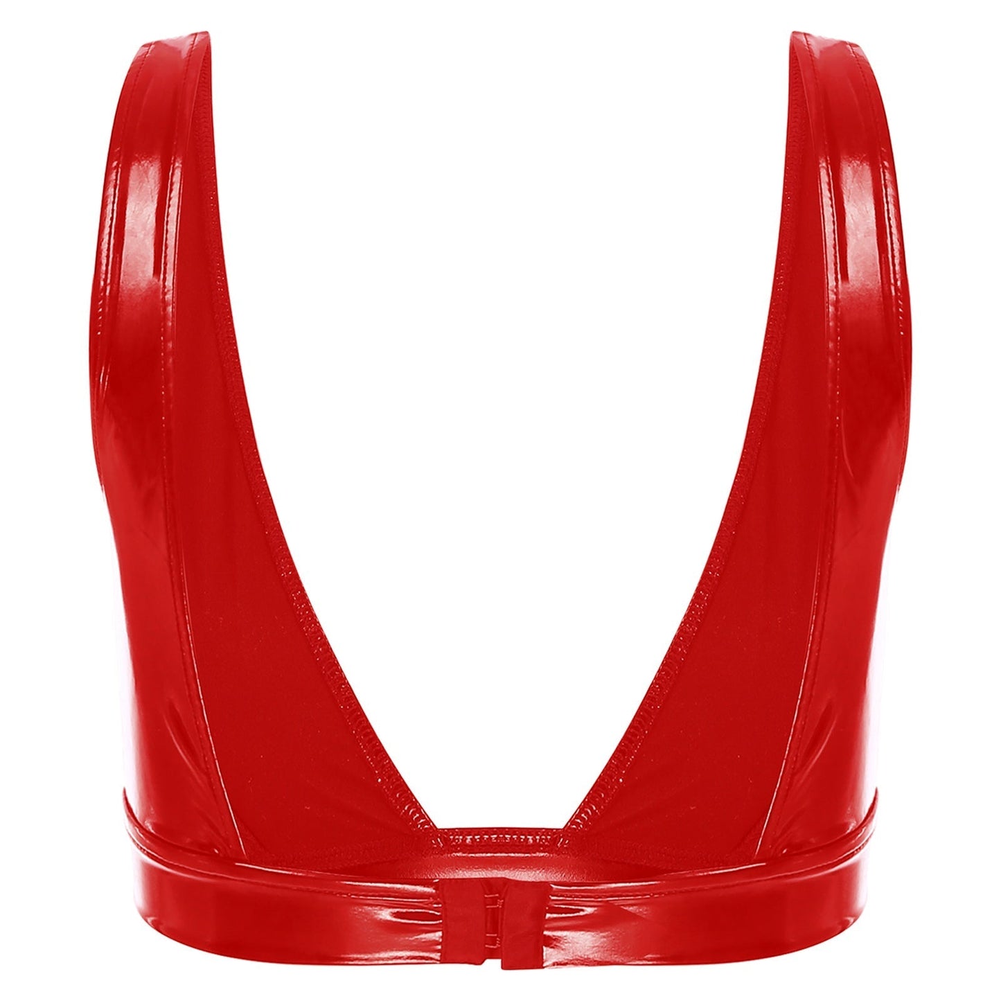 Plunge neckline bra with back closure