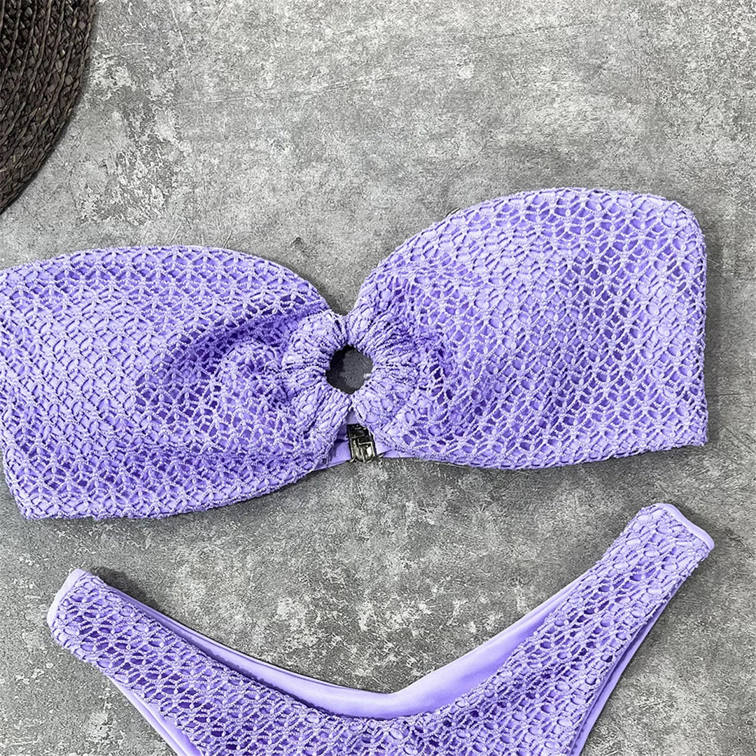 Maillot de bain deux pièces sans bretelles