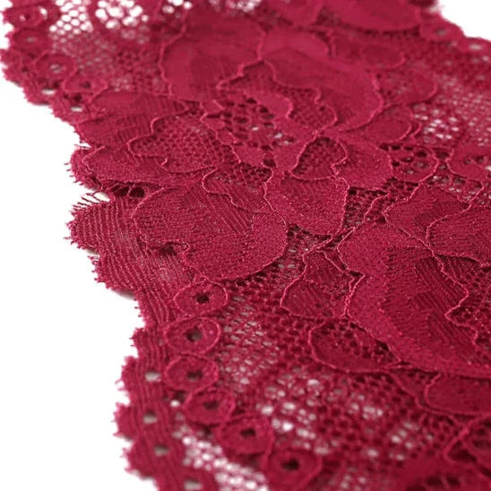 Luxurious satin thong with lace inserts