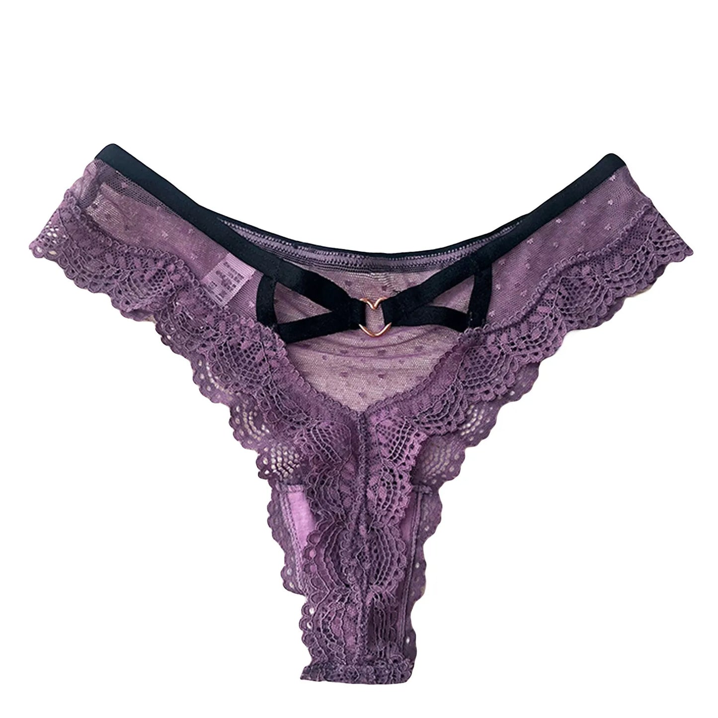 Culottes en dentelle avec des inserts en dentelle