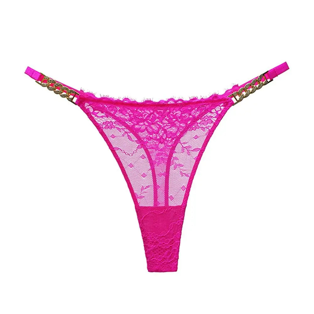 Thong with decorative gold chains