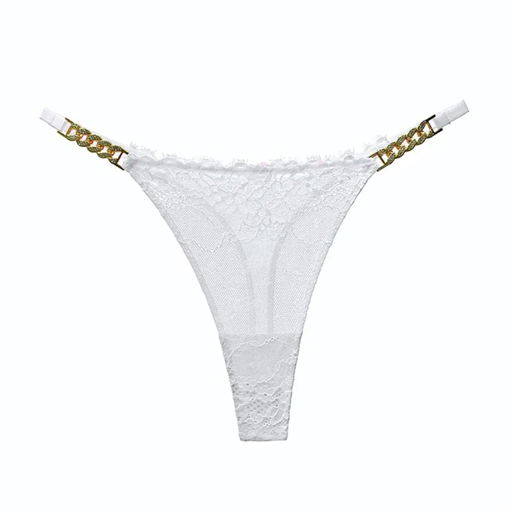 Thong with decorative gold chains