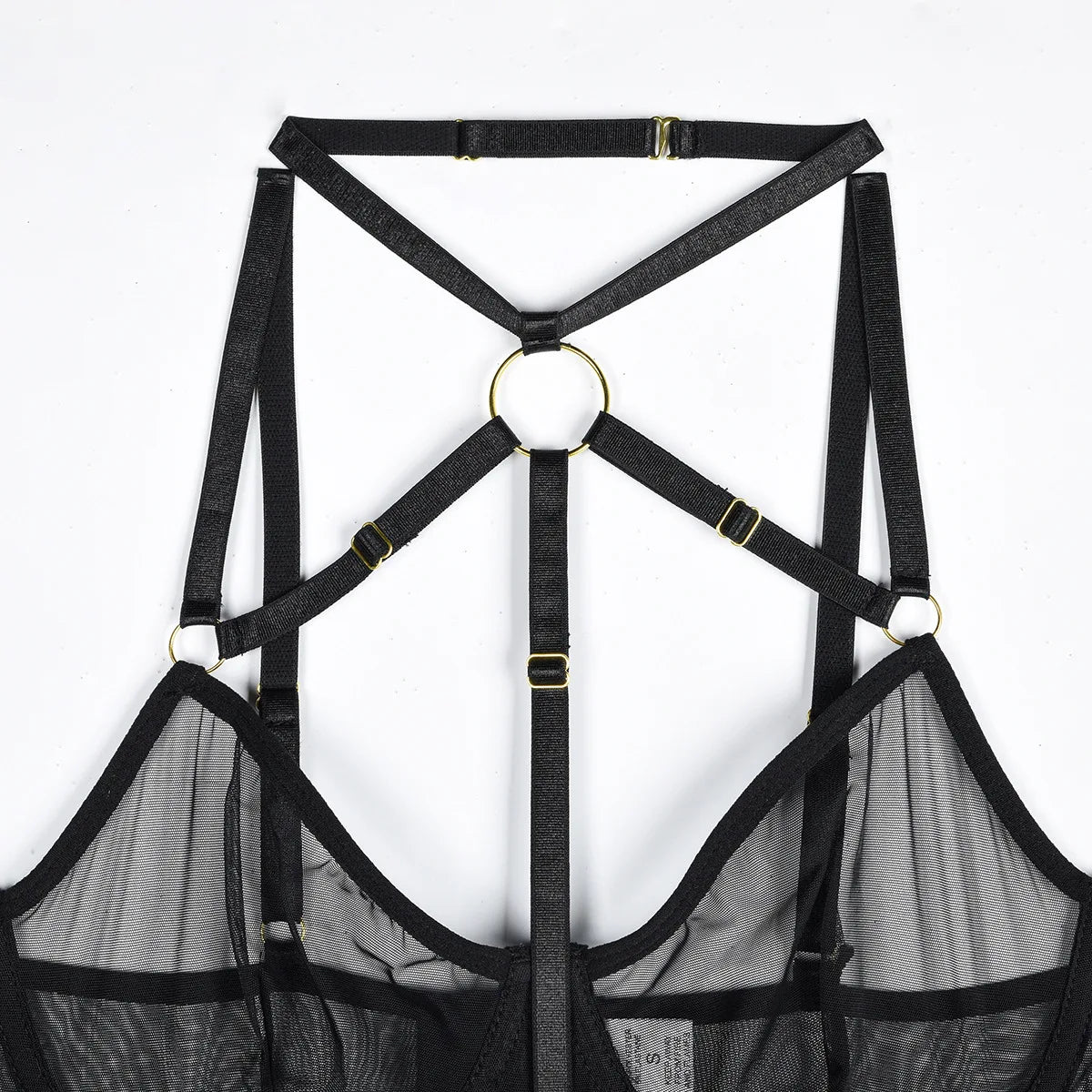 Fishnet body with a choker