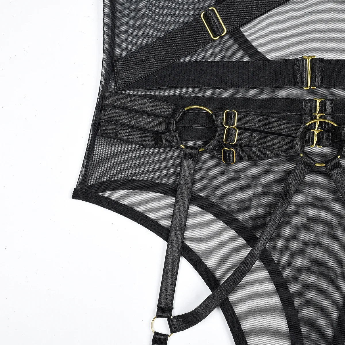 Fishnet body with a choker