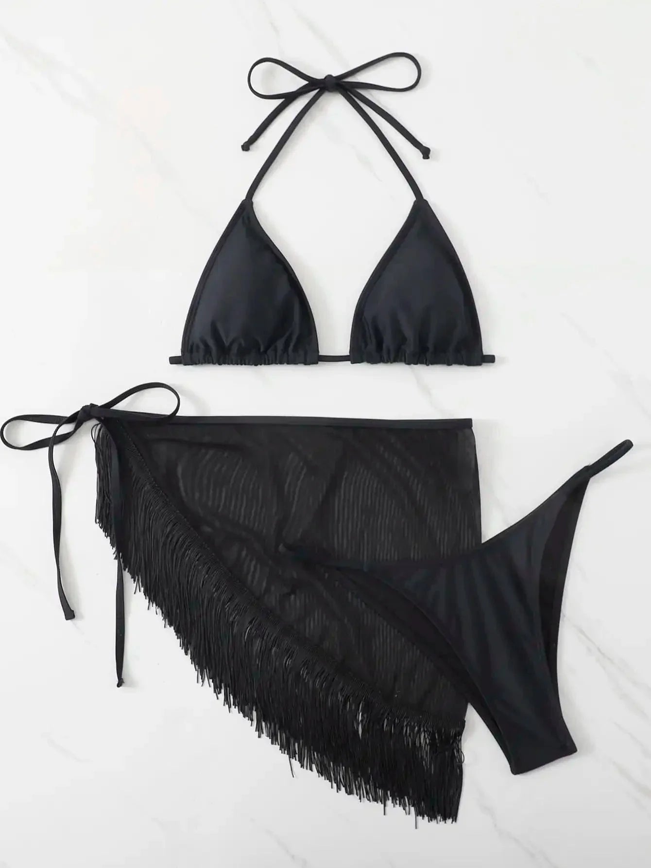 Maillot de bain deux pièces avec volants