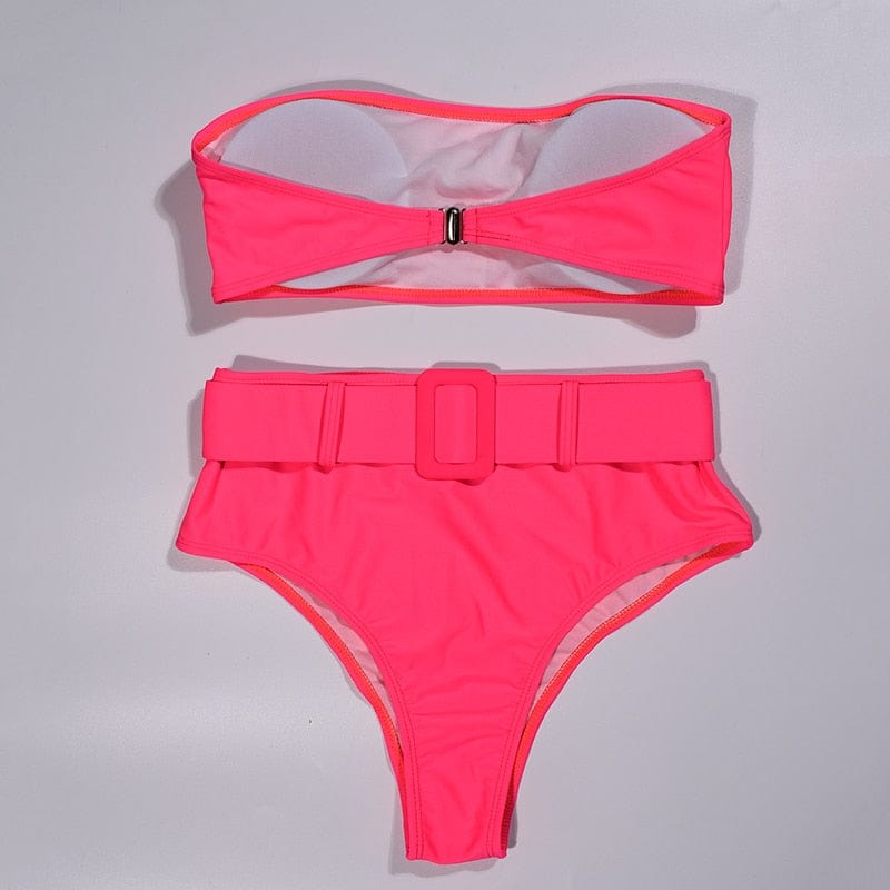 Maillot de bain deux pièces avec culotte taille haute