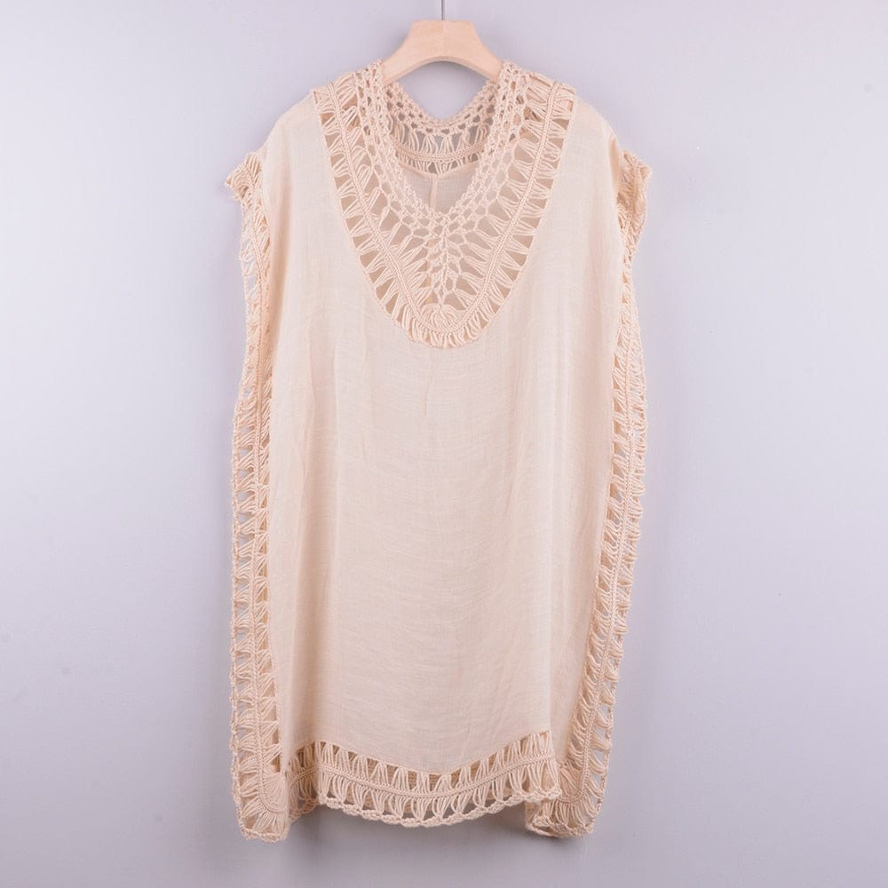 Plus size beach dress with side slit