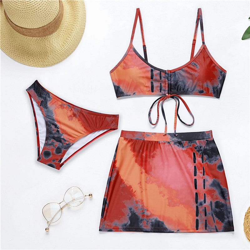 Maillot de bain deux pièces taille haute
