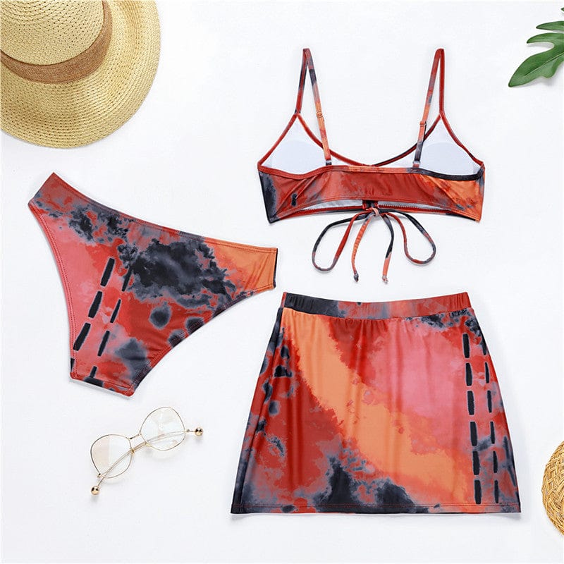 Maillot de bain deux pièces taille haute