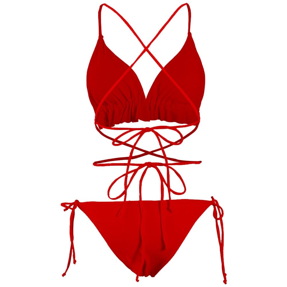 Two-piece swimsuit with adjustable bra