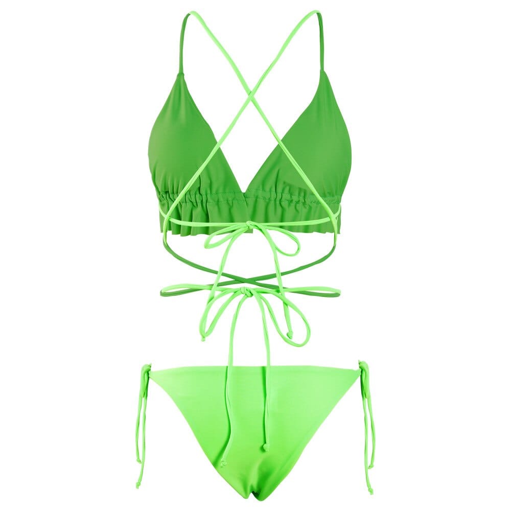 Two-piece swimsuit with adjustable bra