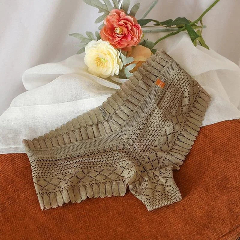 Beige Culotte Chic en Dentelle