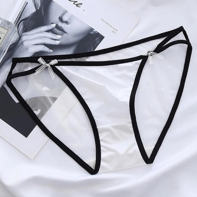 Blanc Slip Femme avec Motif Cœur